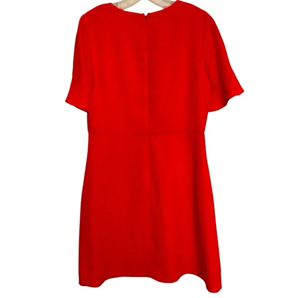 Banana Republic Red Flared Sleeve Dress 8​ - Picture 4 of 7